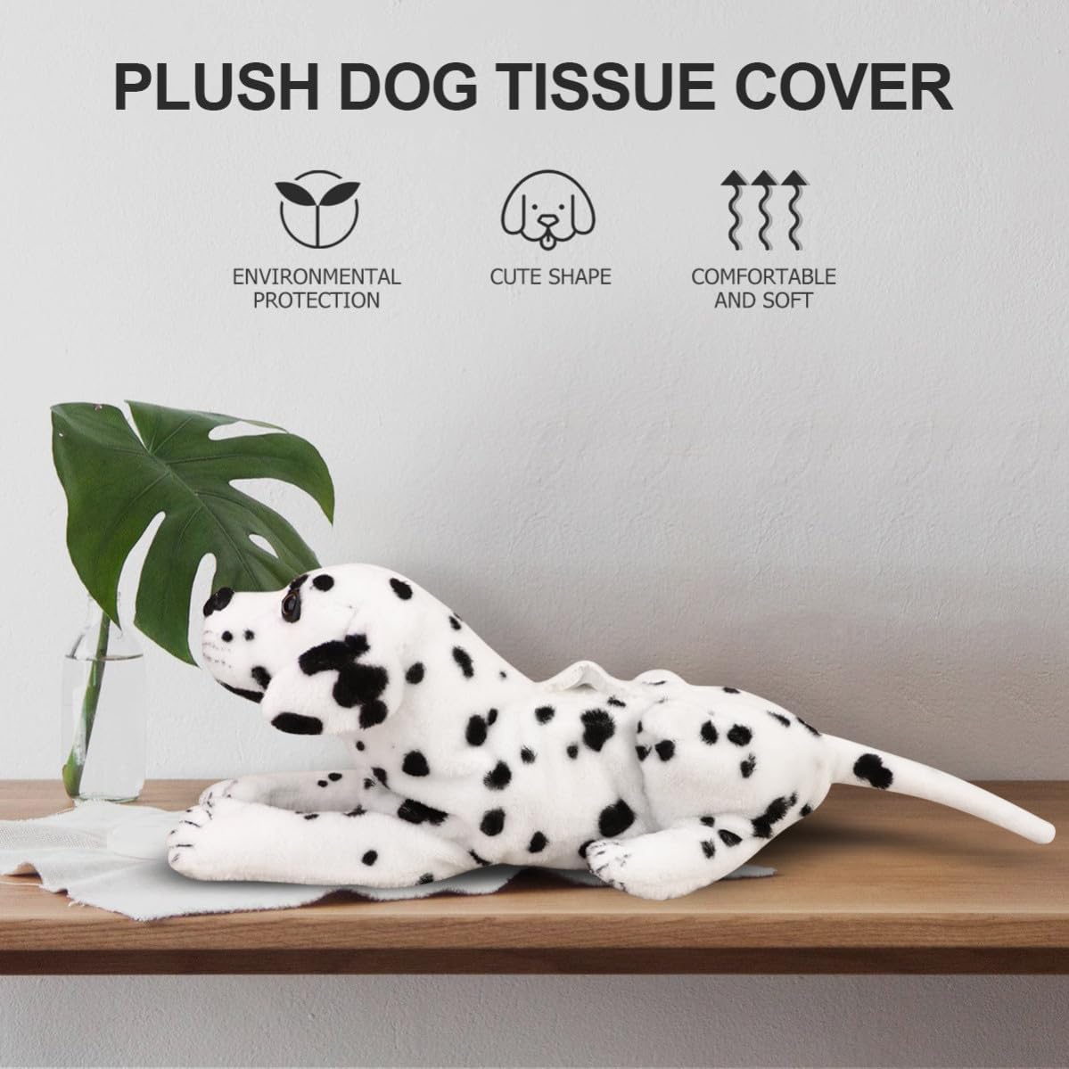UPKOCH Creative Soft Dog Car Shaped Plush Cover for Tissue Box and Cartoon Style Holder with Decorative and Protective Features Home, for Automobile Use