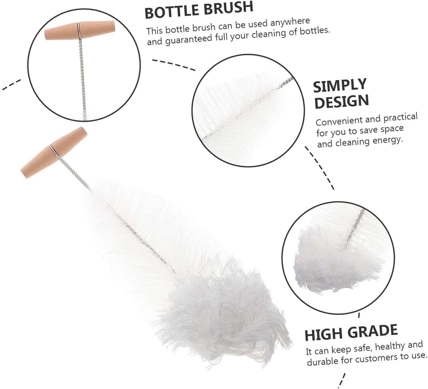 Multi Functional Brush for Water Cups and Bottles Durable Odorless and Gentle Design for Removal and Daily Use