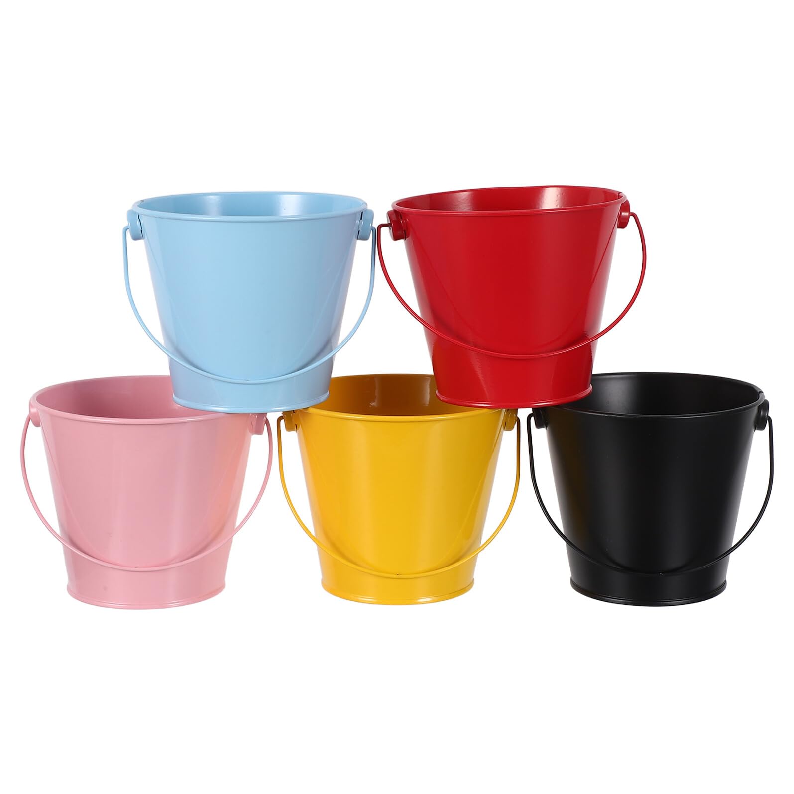 Pots à crayons métalliques colorés Healvian : porte-stylos de bureau avec poignée