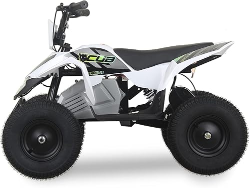 Miniatura 2 de SYX MOTO ATV CUB Electric Mini Dirt Quad 4 ruedas aprobado por la EPA para niños de hasta 110 libras, color blanco