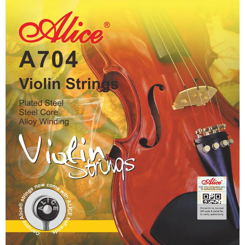 ALICE A704 Violin string Set, Plated Steel Plain String, Steel Core PACK OF 1-image-18