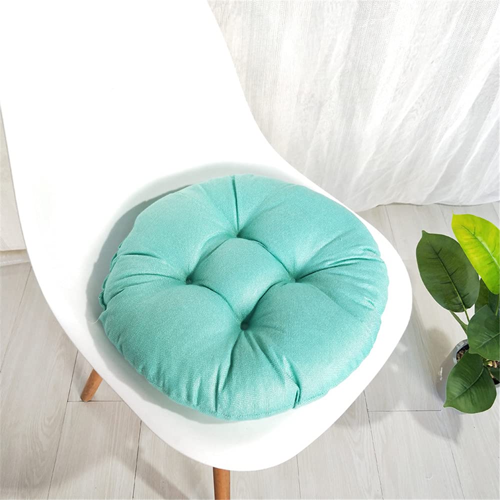 Treer-Shop Lake Blue Treer Round Padded Seat Cushion,Chair Seat Pads For Indoor Outdoor Garden Patio Kitchen & Office Chairs (,40X40x9cm)