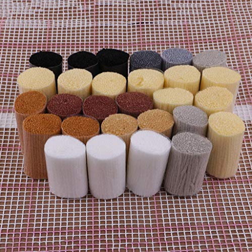 EPRHAY Latch Hook Rug Making Kits Dogs Cushion Cover Craft Embroidery Dog for Kids Adults 43 x 43cm, Brown / White, 43 x 43 cm - Image 4