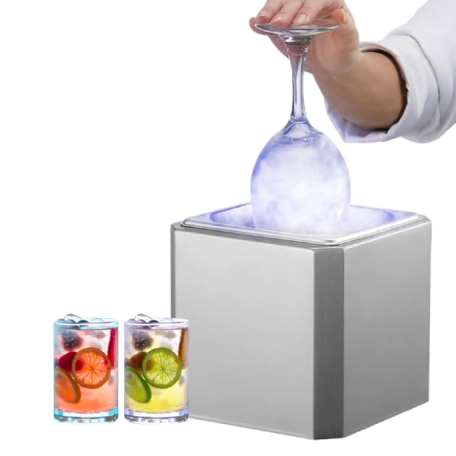 Mini-CO2-Glaskühler Für Tassen Und Gläser, Glasgefrierschrank, Flaschenkühler Für Cocktails, Bier, Getränke, Wein, Sofortige Abkühlung In Wenigen Minuten,110V