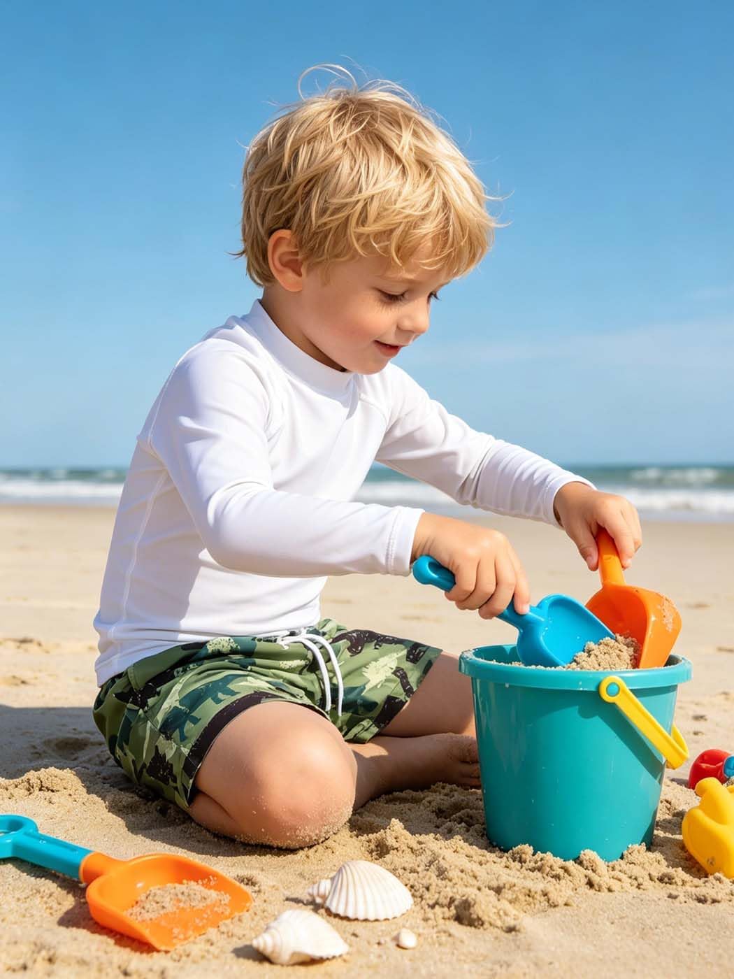 Boys Swim Trunks Quick Dry Swim Board Shorts Toddler Beach Lightweight Swimsuit Bottom Bathing Suit Pockets Kids 2-8Y