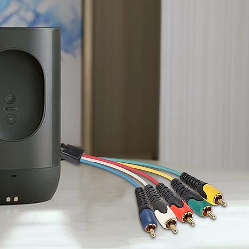 Miniatura 2 de MEIRIYFA 5-RCA Male RGB Component Audio Video Cable,5-RCA Male to 5RCA Male Gold Plated Cable for DVD,TVHDTV, VCR's, CD Players VCR, Camcorder,