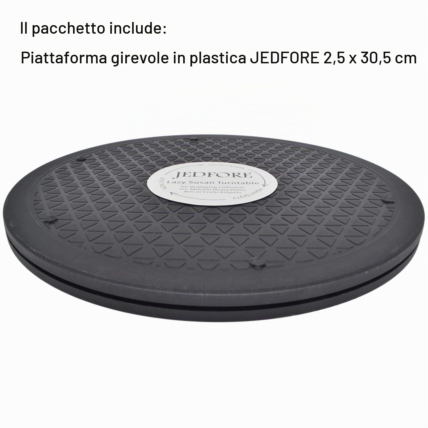 Supporto girevole a 360°, multiuso, resistente, con cuscinetti a sfera per TV di grandi dimensioni, monitor del computer, Lazy Susan (30,5 cm)