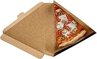 Vista 11 de Restaurantware Eco Pie - Cajas de pizza de 9.3 x 10.3 x 1.8 pulgadas, 100 contenedores de rebanadas de pizza con cubierta de almeja, con bloqueo