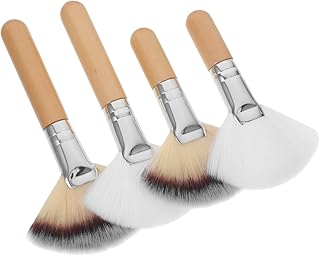 Juego de 4 brochas de maquillaje de mango lar...