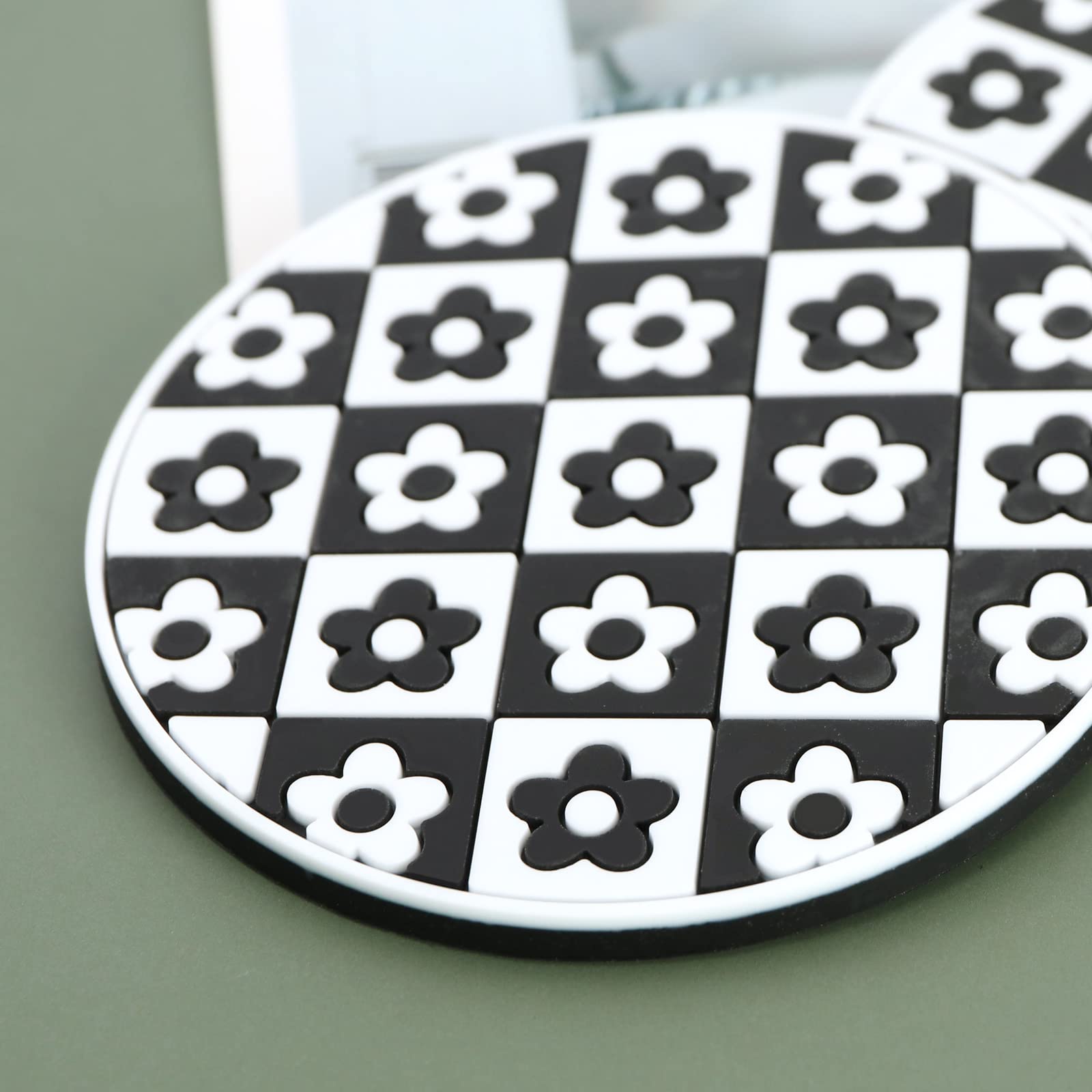 Couslcd 4PCS Car Cup Holder Coasters, Universal Silicone
