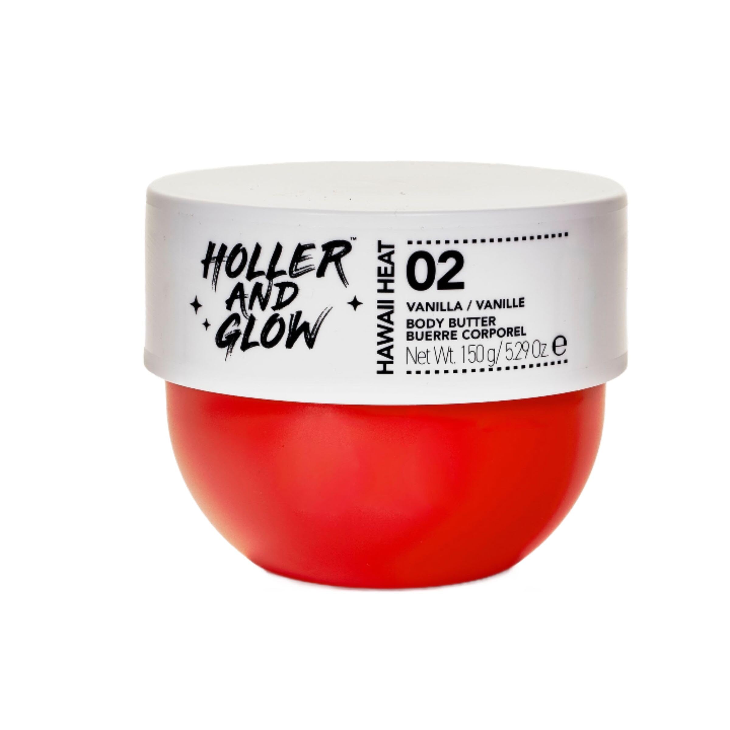 Holler And Glow Hawaii Heat Vanilla Body Butter, Body Butter For Women, Smells Good, Body Lotion For Extremely Dry Skin, Moisturizing, Nourishing,