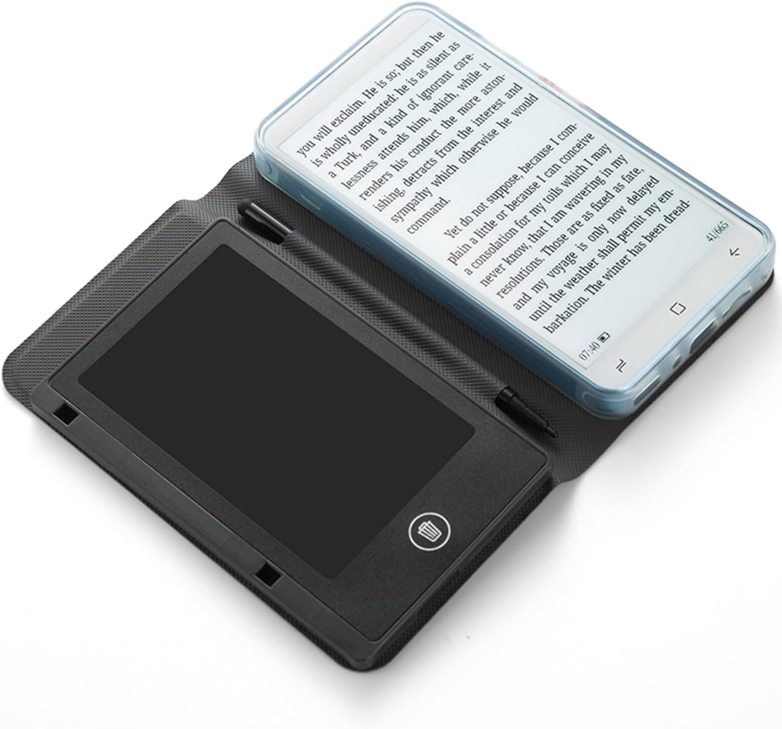 E Book Reader with Handwriting Tablet, 5 Inch E Reader for Android 5.1 with 1+8 G Memory, Built-in Camera and Speakers, Protective Cover, for