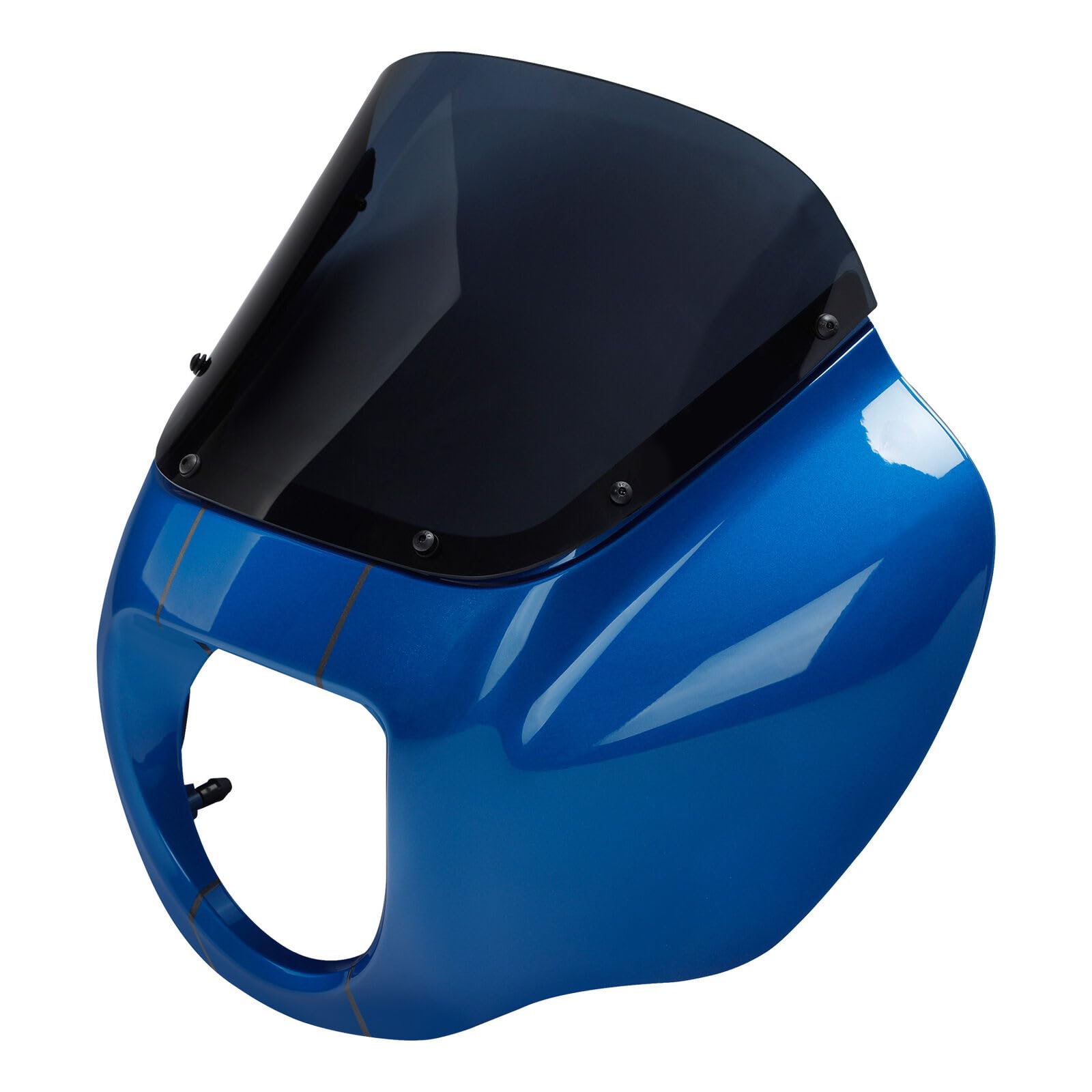 Front Headlight Quarter Fairing Windshield Fit For Harley Low Rider FXLR S FXLRS 2018-2025 Street Bob FXBB FXBBS 2018-2025 Softail Standard FXST 2020-2024 Electric Blue