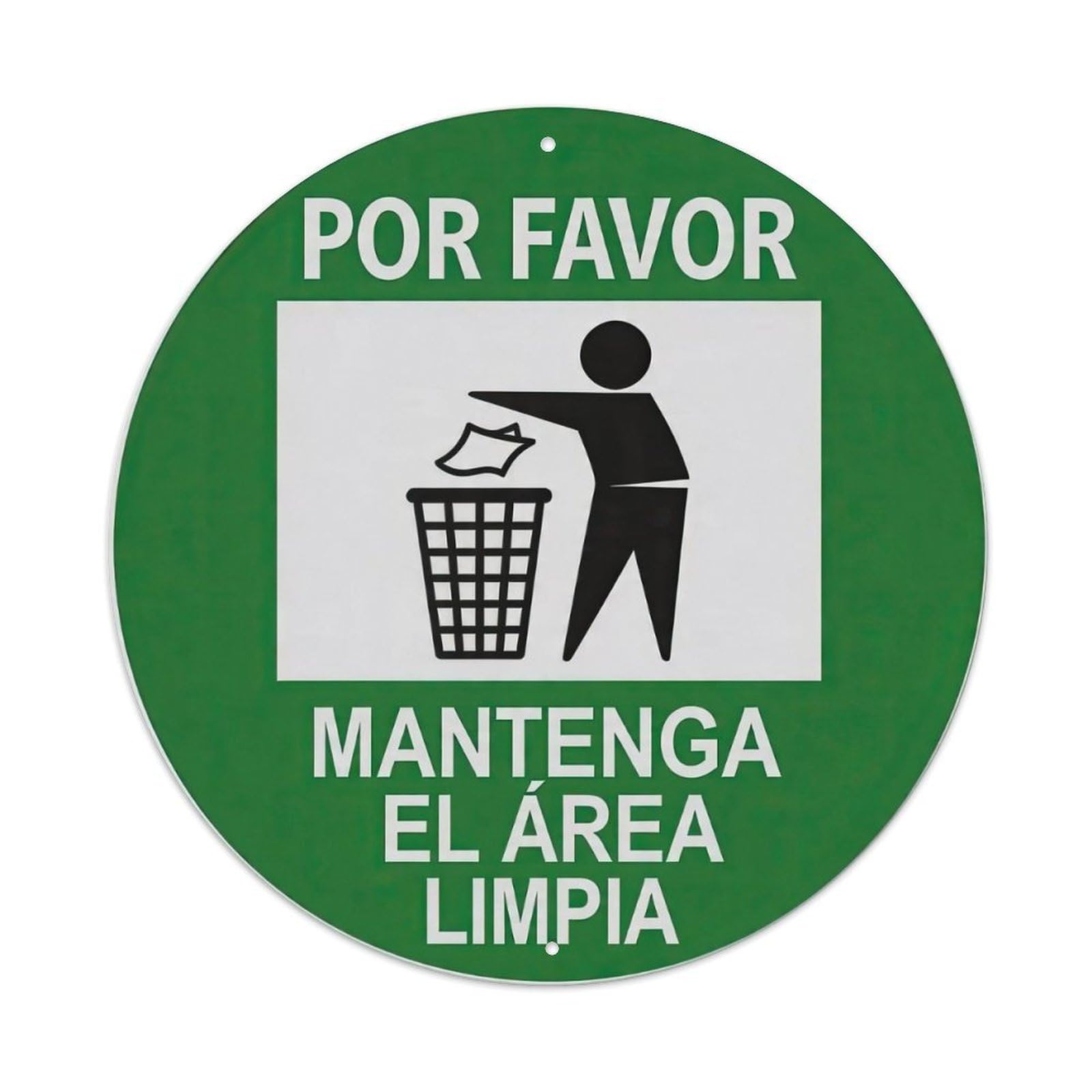 Please Keep The Area Clean Metal Tin Sign