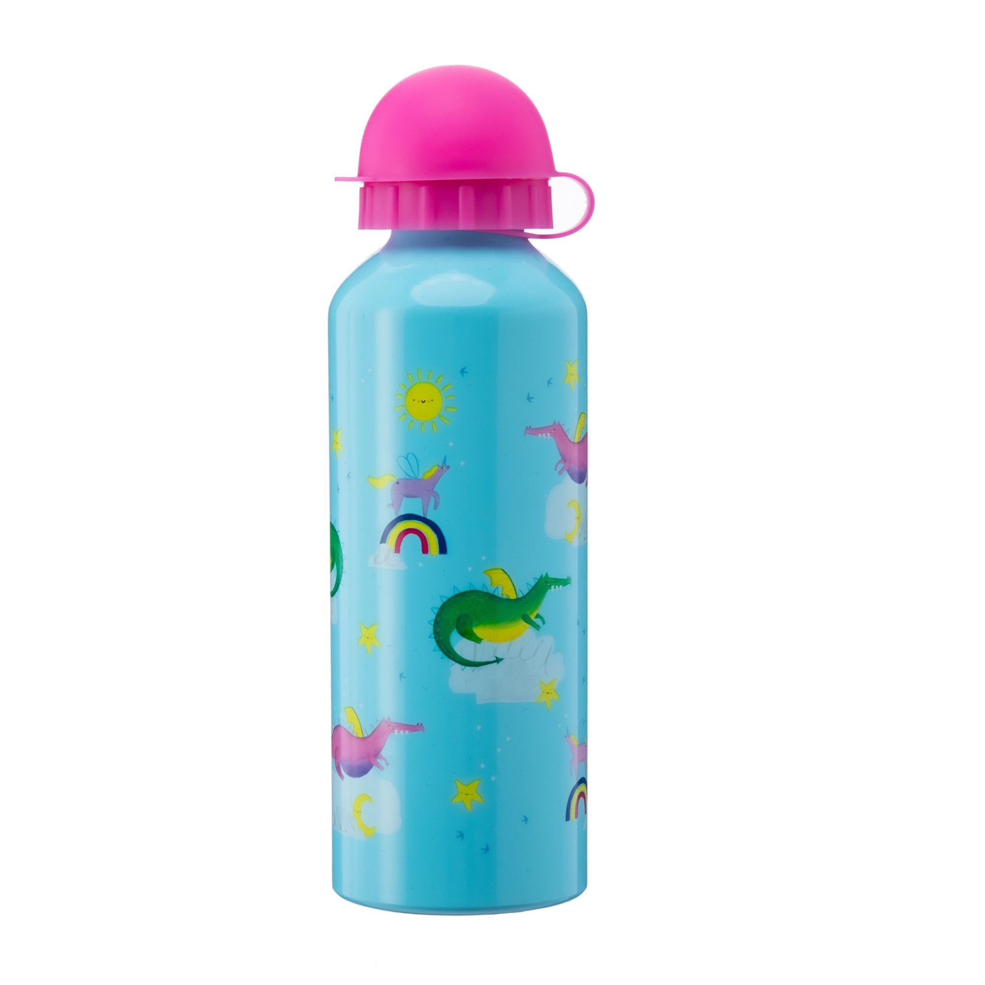 500ml Stainless Steel Water Bottle – Single Wall, Flip-Top Lid, Leak-Proof, Lightweight & BPA-Free, Ideal for Travel, Gym, Sports, and Everyday Use" Dragons