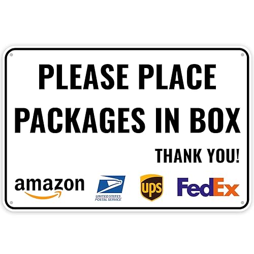 1PC Delivery Sign For Packages - Please Place Packages In