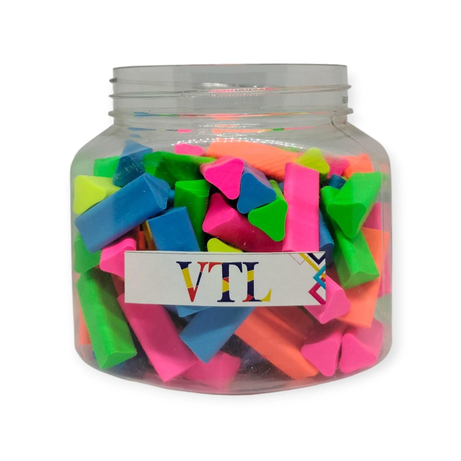 VTL Colourful Erasers Jar Pack for Kids | Fruit Fragrance Erasers | for Clean & Clear Erasing | Best Birthday Return Gifts for Students | Pack of 100 Pcs 4
