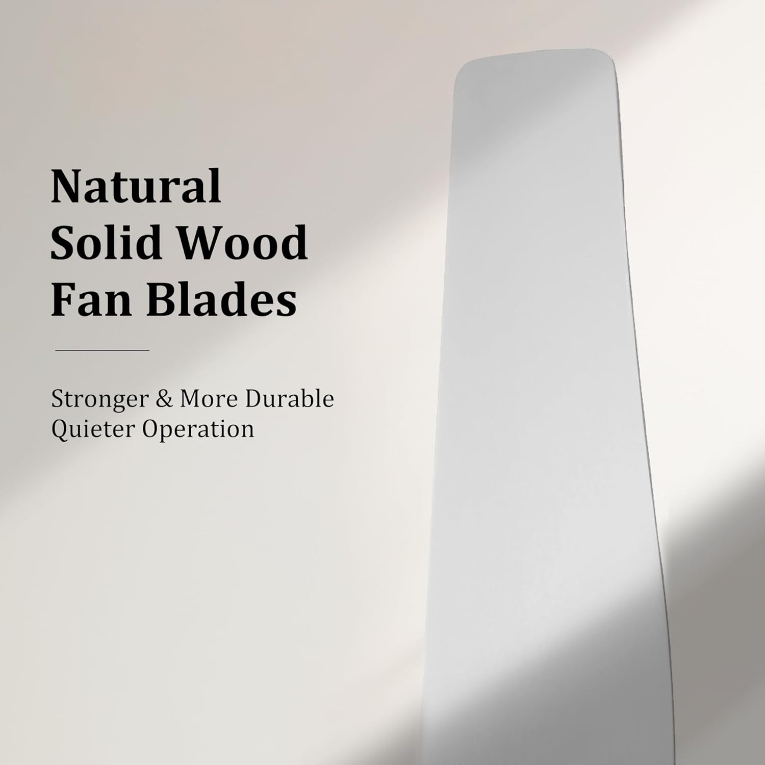 52" Ceiling Fan with Light – Remote Control, Solid Wood, Quiet Reversible DC Motor, White/Gold Finish, Includes 4.5"/12" Downrods, Noiseless Ceiling Fan for Bedroom, Living Room, Porch