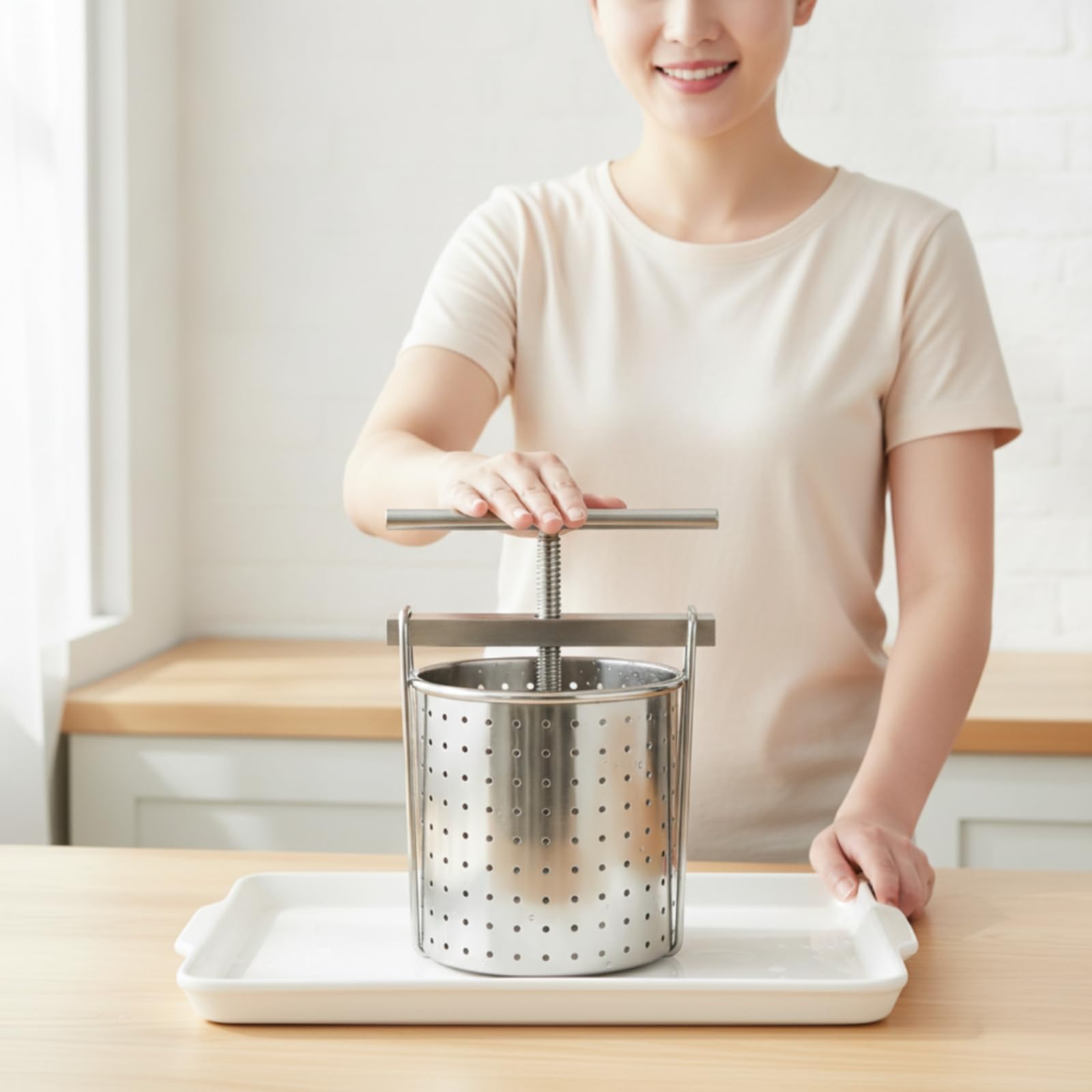 Torchio in Acciaio Inox Durevole Torchio Manuale Robusta Spremiagrumi per Appassionati di Cucina, Ristoratori, Ristorante, Bar