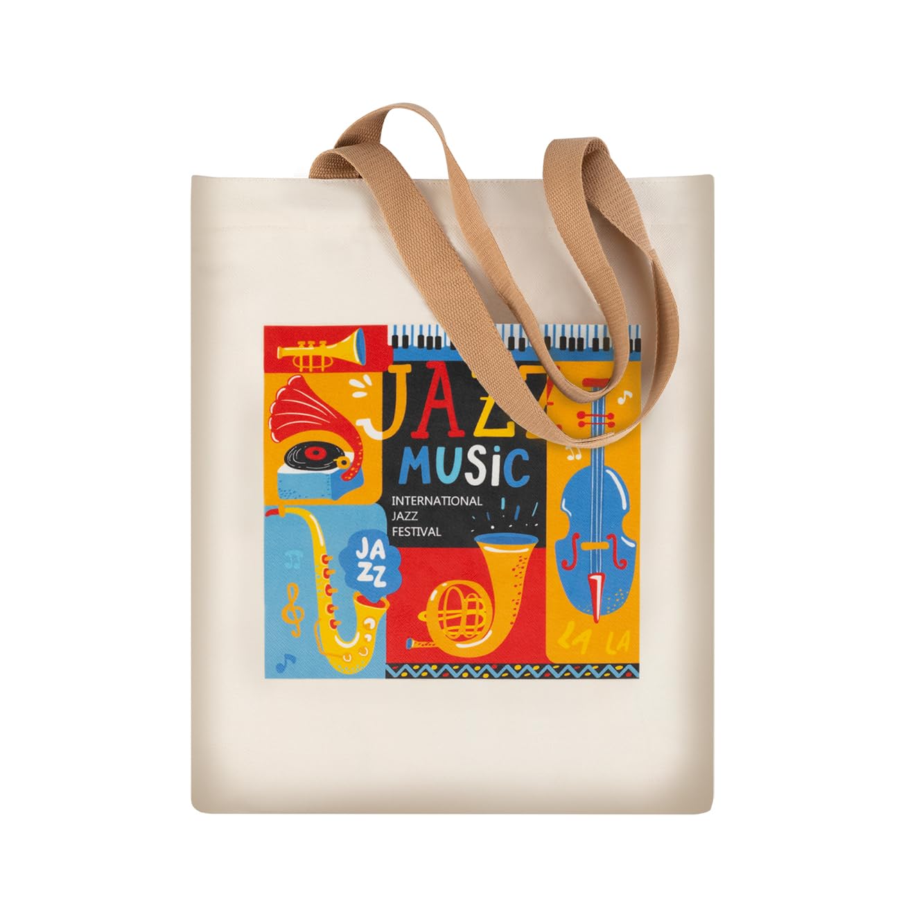 HilerPunk Tote Bag Handbag Reusable Shopping Grocery Bag, Music Class Training Handbag, Music Gifts