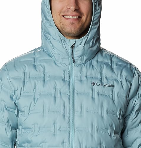 Image of Columbia Men Omni-Heat Reflective Delta Ridge Hooded Hiking and Trekking Down Jacket