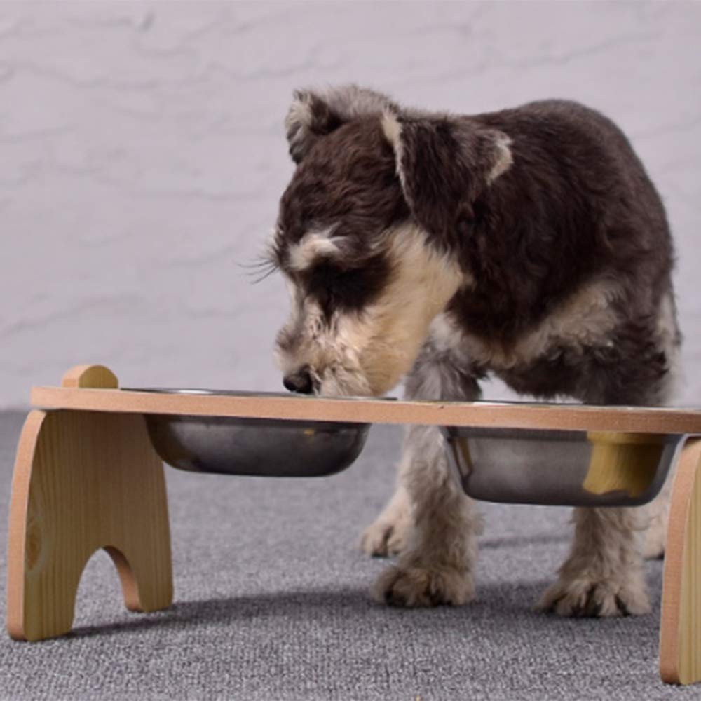 Comedero for mascotas con doble cuenco, soporte elevado con dos cuencos de acero inoxidable, soporte for comida for perros, cuenco elevado for perros, cuencos de comida y agua, comedero for perros y g