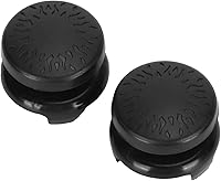 Vista 8 de ASHATA 2 unidades extensor de pulgar para PS5, textura 3D pulgar agarre palillo de joystick para Playstation 5 Controller (negro)