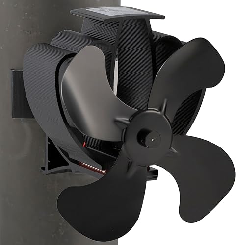 ZHENGXOO Ventilador de estufa de leña alimentado por calor, ventilador de chimenea no eléctrico, ecológico y ahorra energía, para chimenea de leña