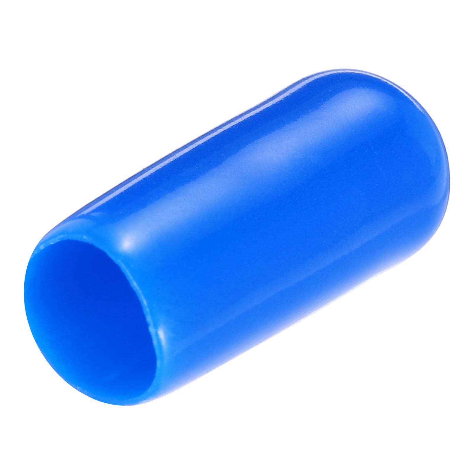 uxcell 20pcs Rubber End Caps 6mm(1/4") ID Vinyl PVC Round Tube Bolt Cap Cover Screw Thread Protectors,Blue