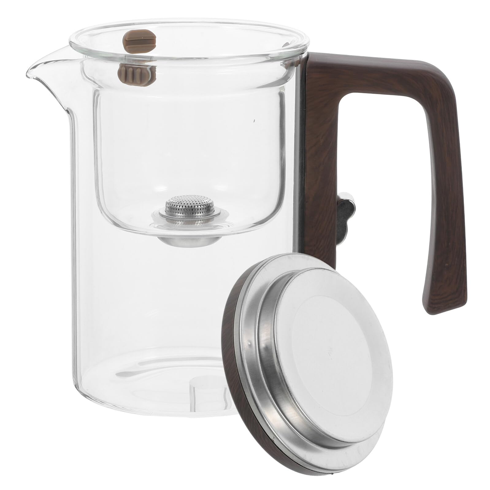 Glas teekanne mit Abnehmbarem Edelstahlsieb Heißer Tee Karaffe mit Tee Filter für Losen Tee Handgefertigter Teebereiter für Erwachsene Stilvoller Teeglas genuss Heiß und Kalt