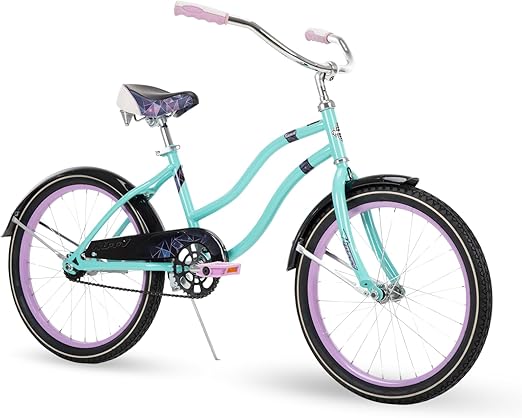 Huffy Cruiser Bike, Fairmont or Woodhaven Model, 20/24/26 Inch Sizes, Perfect for Casual Rides, Ergonomic Upright Design, Fenders Prevent Spray, Rear Rack and Basket Available, Simple Coaster Brakes