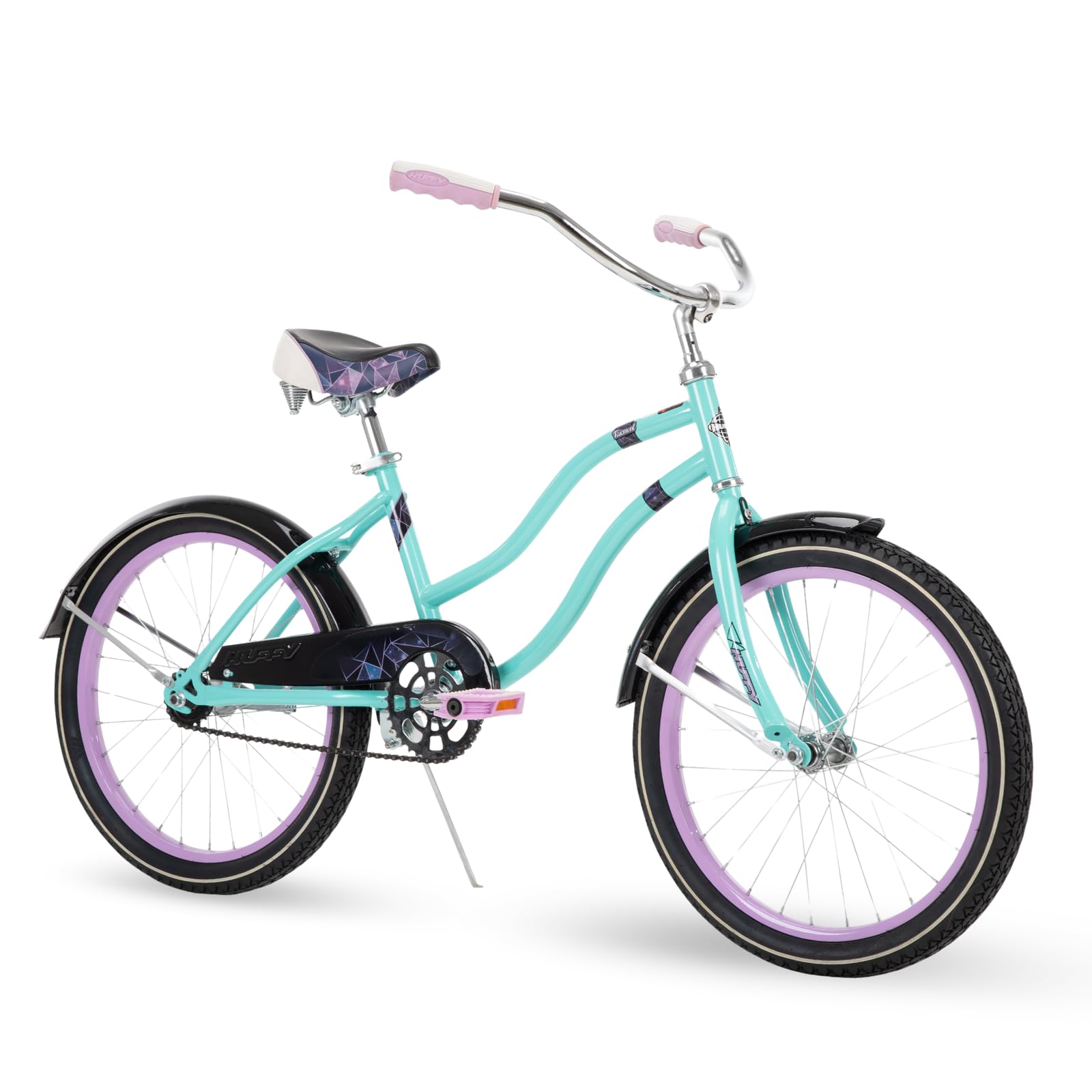 HuffyCruiser Bike, Fairmont or Woodhaven Model, 20/24/26 Inch Sizes, Perfect for Casual Rides, Ergonomic Upright Design, Fenders Prevent Spray, Rear Rack and Basket Available, Simple Coaster Brakes