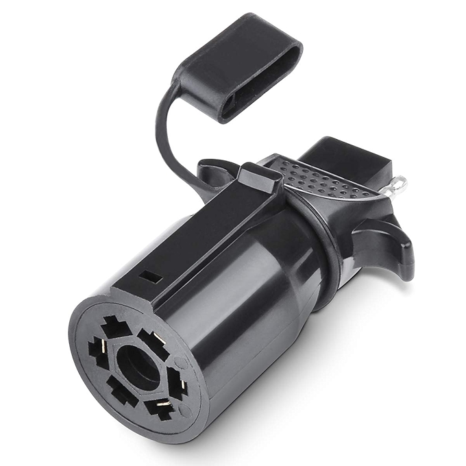 汽车拖车插头转换器，7针转4针防水拖车适配器