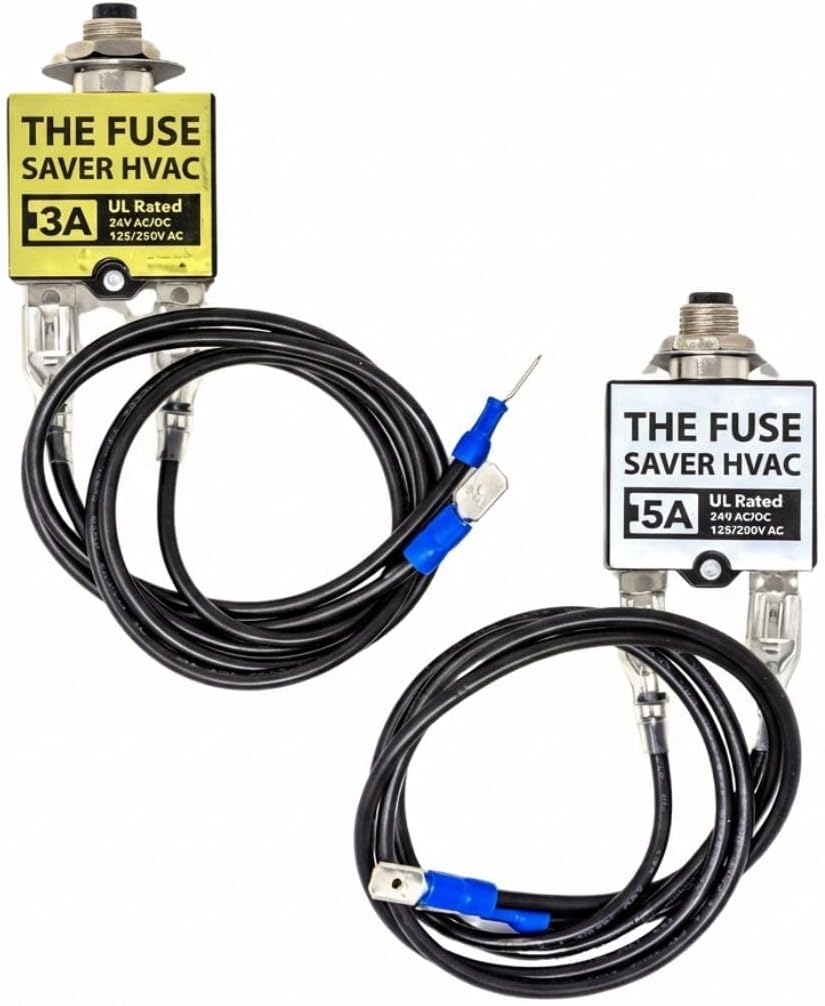 HVAC Guys - The Fuse Saver | HVAC Circuit Tester | 3 AMP & 5 AMP Fuses | Fuse Tester for Circuit Breaker - UL Rated 24V AC/DC & 125/250V AC