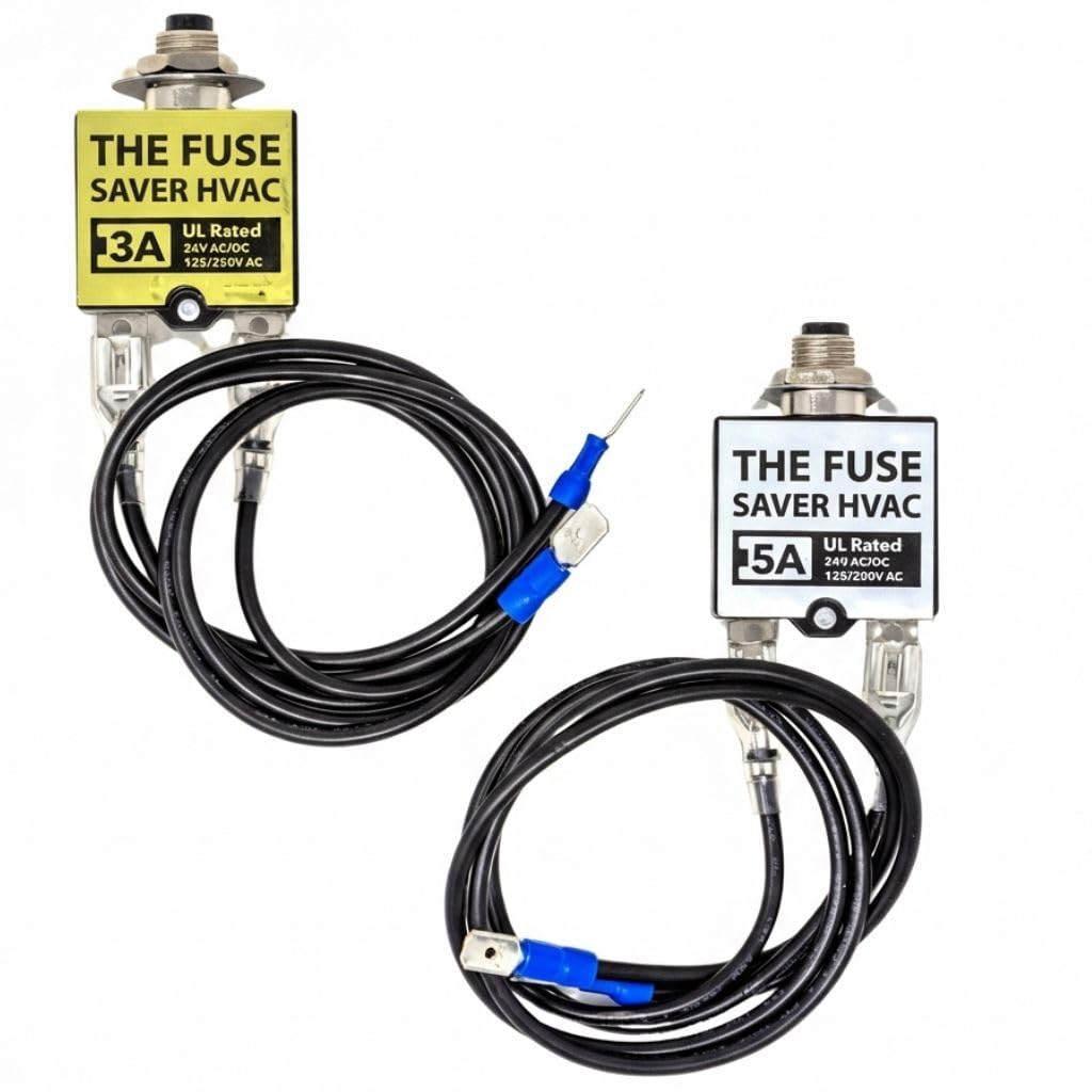 HVAC Guys - The Fuse Saver | HVAC Circuit Tester | 3 AMP & 5 AMP Fuses | Fuse Tester for Circuit Breaker - UL Rated 24V AC/DC & 125/250V AC