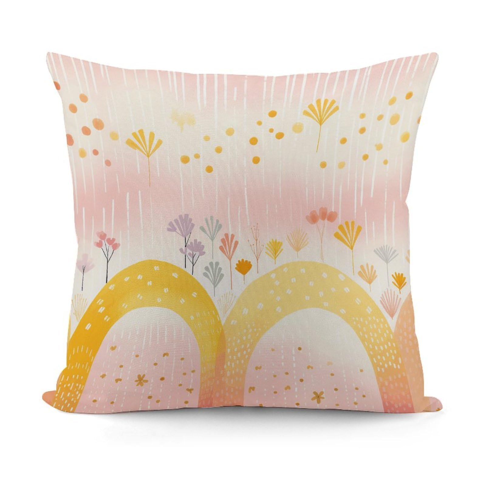 Adfgyerh Style Several Rainbows Decorative Pillow Covers, Throw Pillow Covers Soft For All Seasons, Pillowcases For Couch Living Room Sofa Bedroom 18X18 Inch