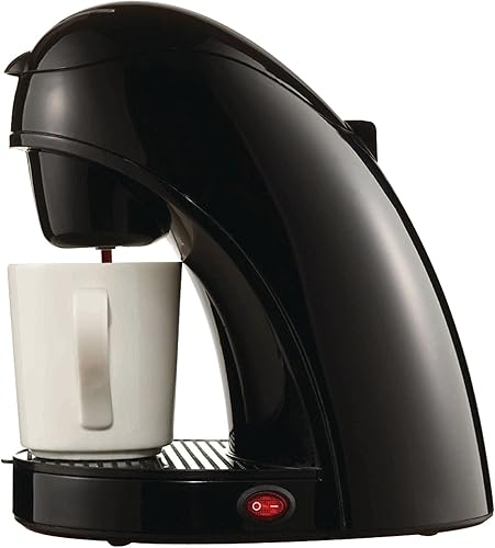 Brentwood TS-112B Cafetera de una sola porción con taza, color negro