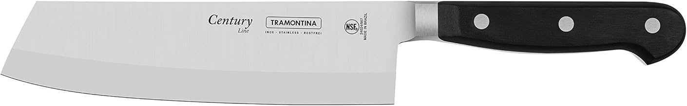 Faca Para Fatiar E Picar Tramontina Century Com Lâmina Em Aço Inox E Cabo Em Policarbonato E Fibra De Vidro 7"