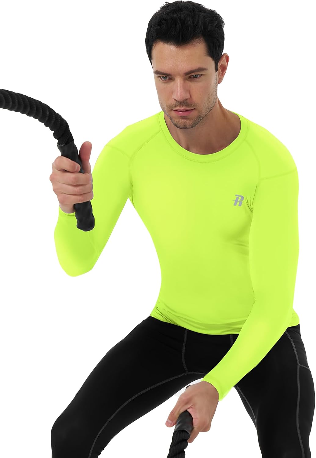 Runhit Long Sleeve Compression Shirts for Men, UPF 50+ Men's Compression Shirts, Running Athletic Workout Base Layer - Image 4