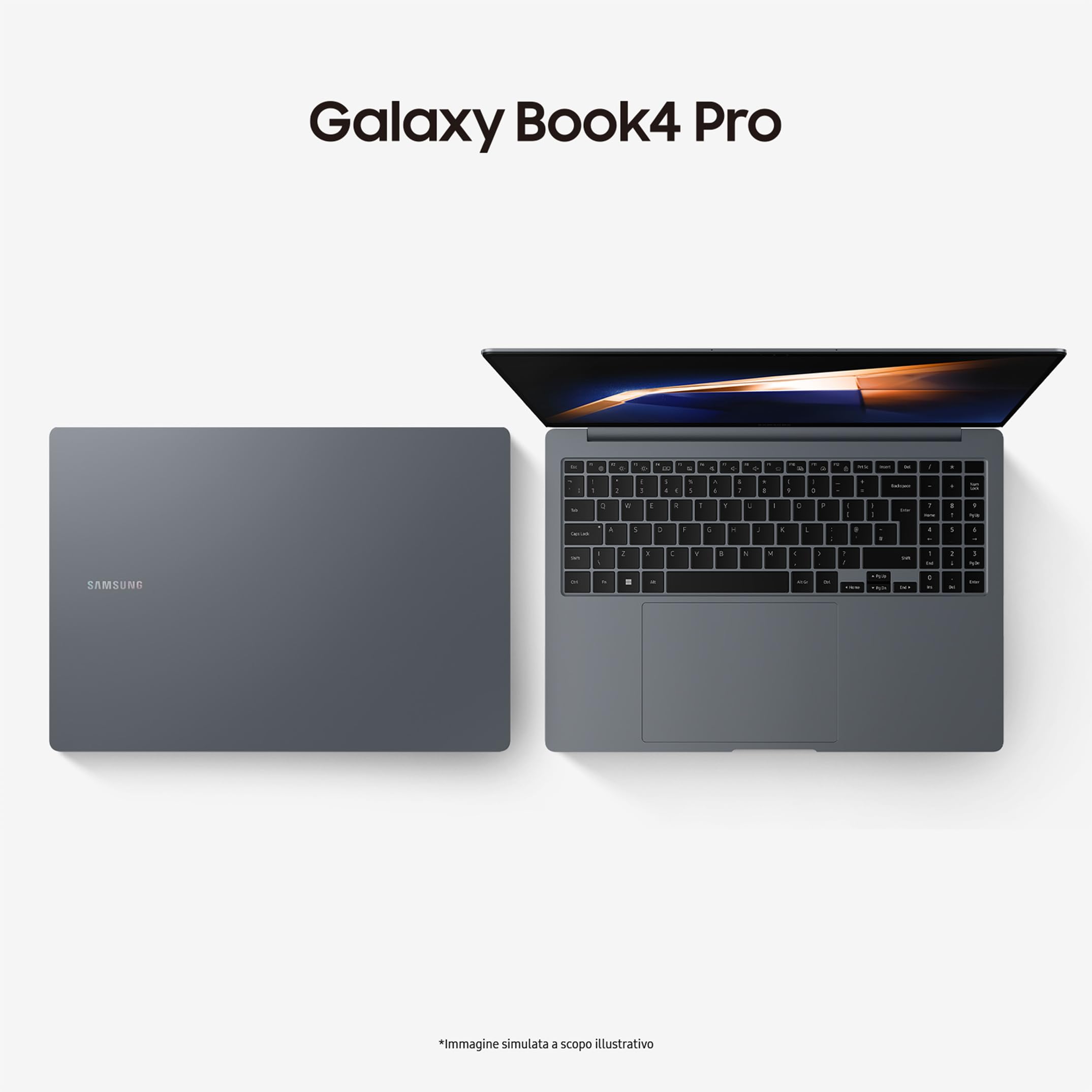 Samsung Galaxy Book4 Pro Laptop, 16", Intel Core Ultra 7, 16GB, 1TB, Moonstone Grey [Versione italiana]