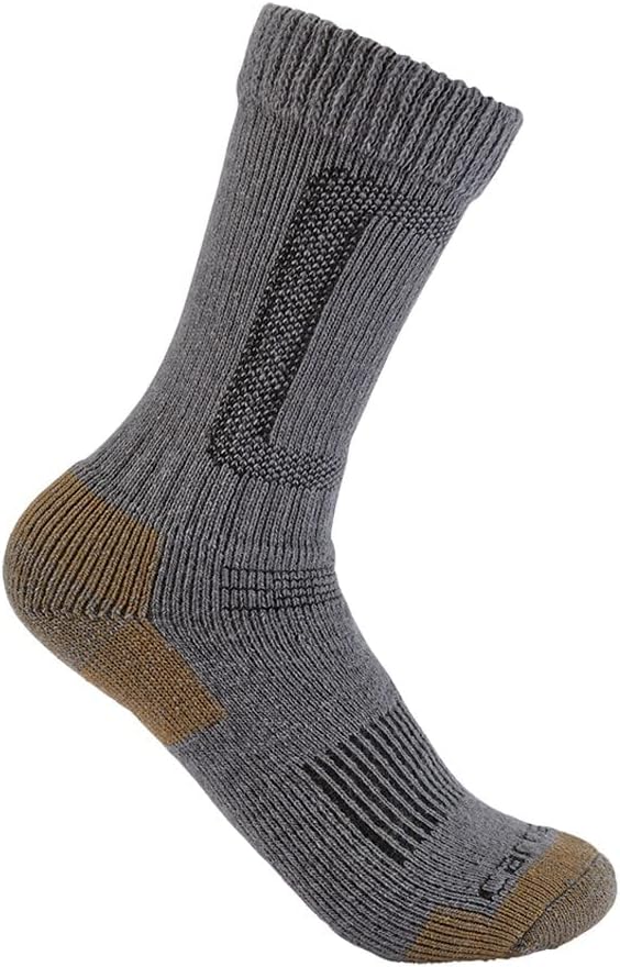 Carhartt Men's Heavyweight Wool Blend Steel Toe Boot Sock Socks (pack of 1)
