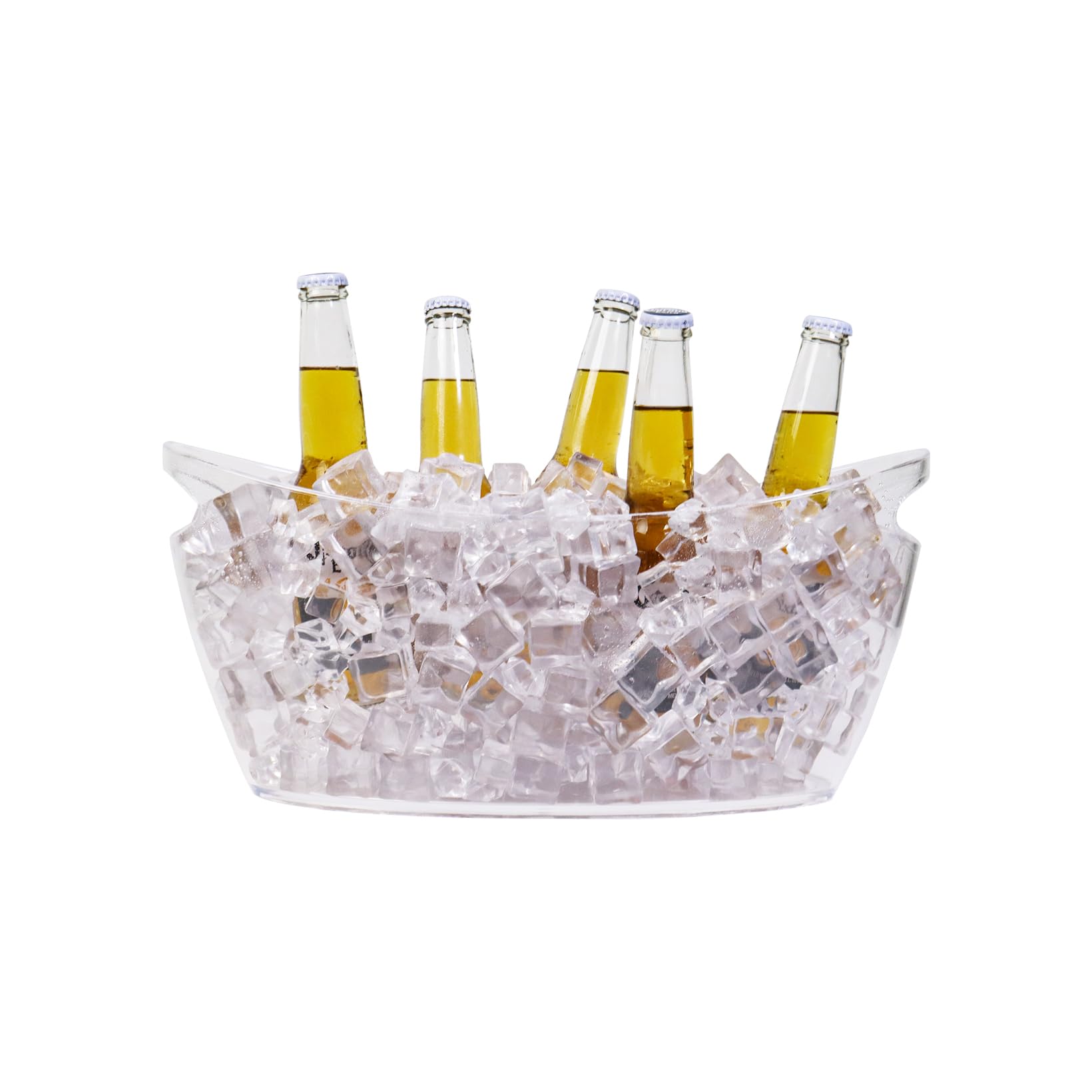 6L Ice Buckets for Party, Ice Bucket Drink Bucket with Handle Clear Acrylic Ice Bucket Champagne Bucket for Party Garden Bar Home