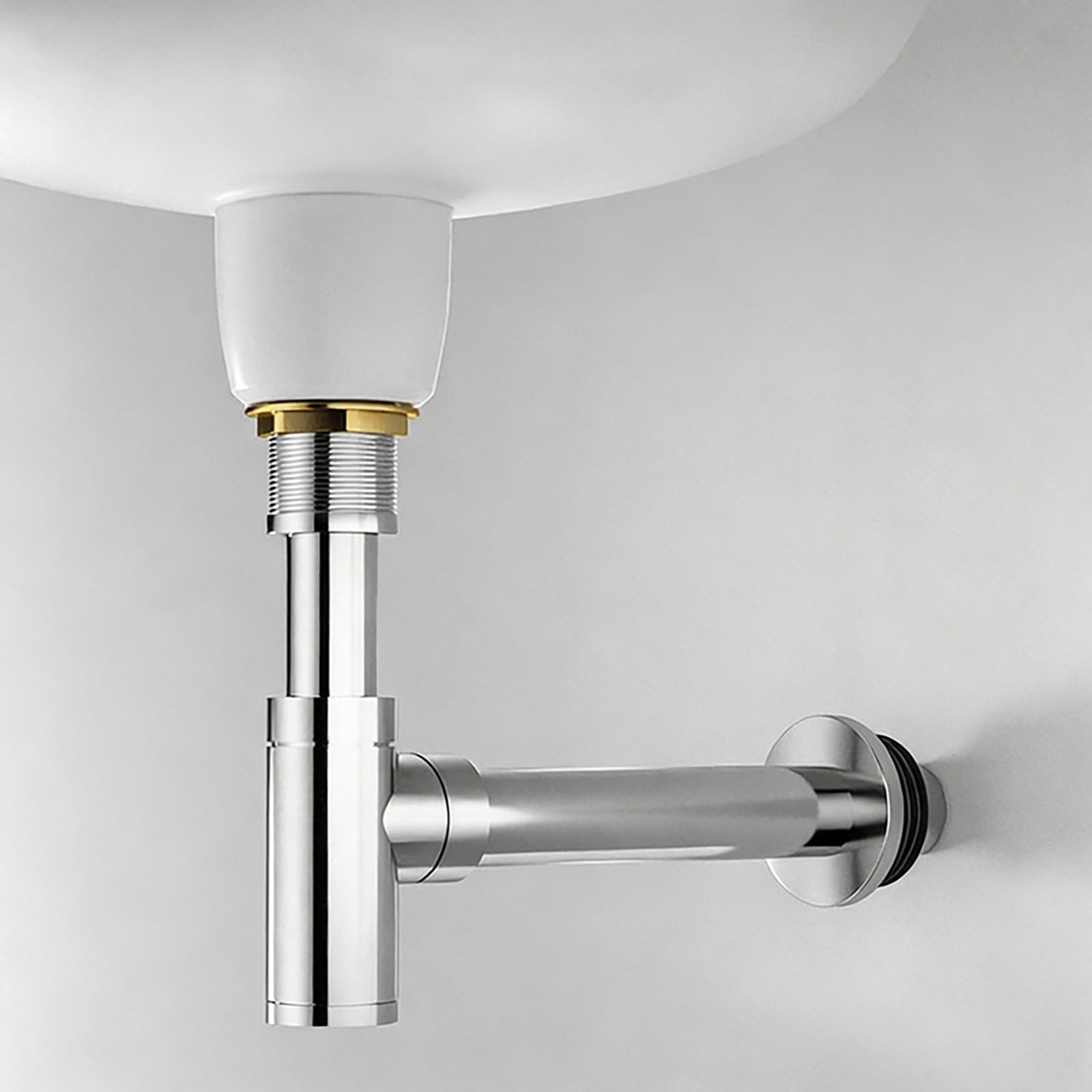 Syphon Waschbecken mit Reinigungsöffnung,Höhenverstellbares,Geruchsverschluss,Waschbecken Ablaufgarnitur mit Verlängerung Waschtisch Siphon,1 1/4″