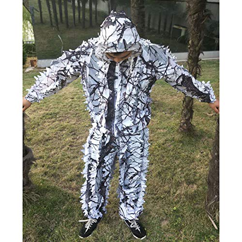 image for lahomia Camouflage Hooded Elastic Wasit Pants Jacket Ghillie Suits Clo