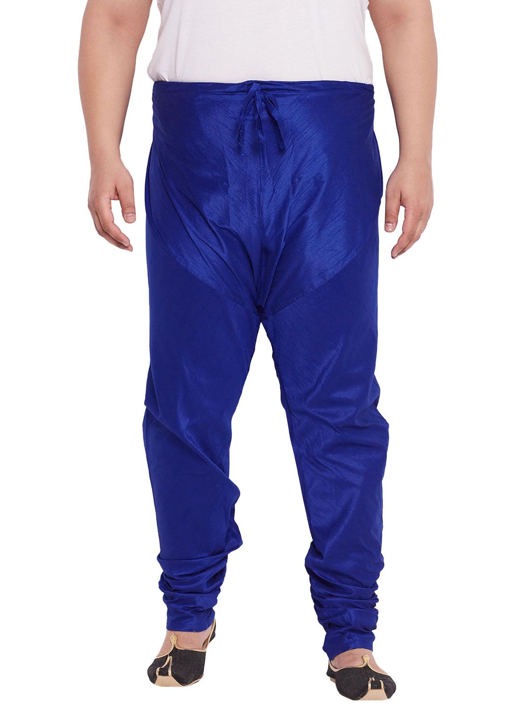 vastramay plus Men's Royal Blue Silk Blend Pyjama_VPLUSMPBU_54-picture-6