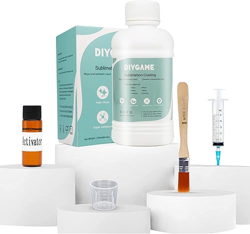 Revestimiento de sublimación de 8.5 fl oz para cerámica, tazas, funda de teléfonos, metal, madera, vidrio, cuero, vaso, todas las superficies duras