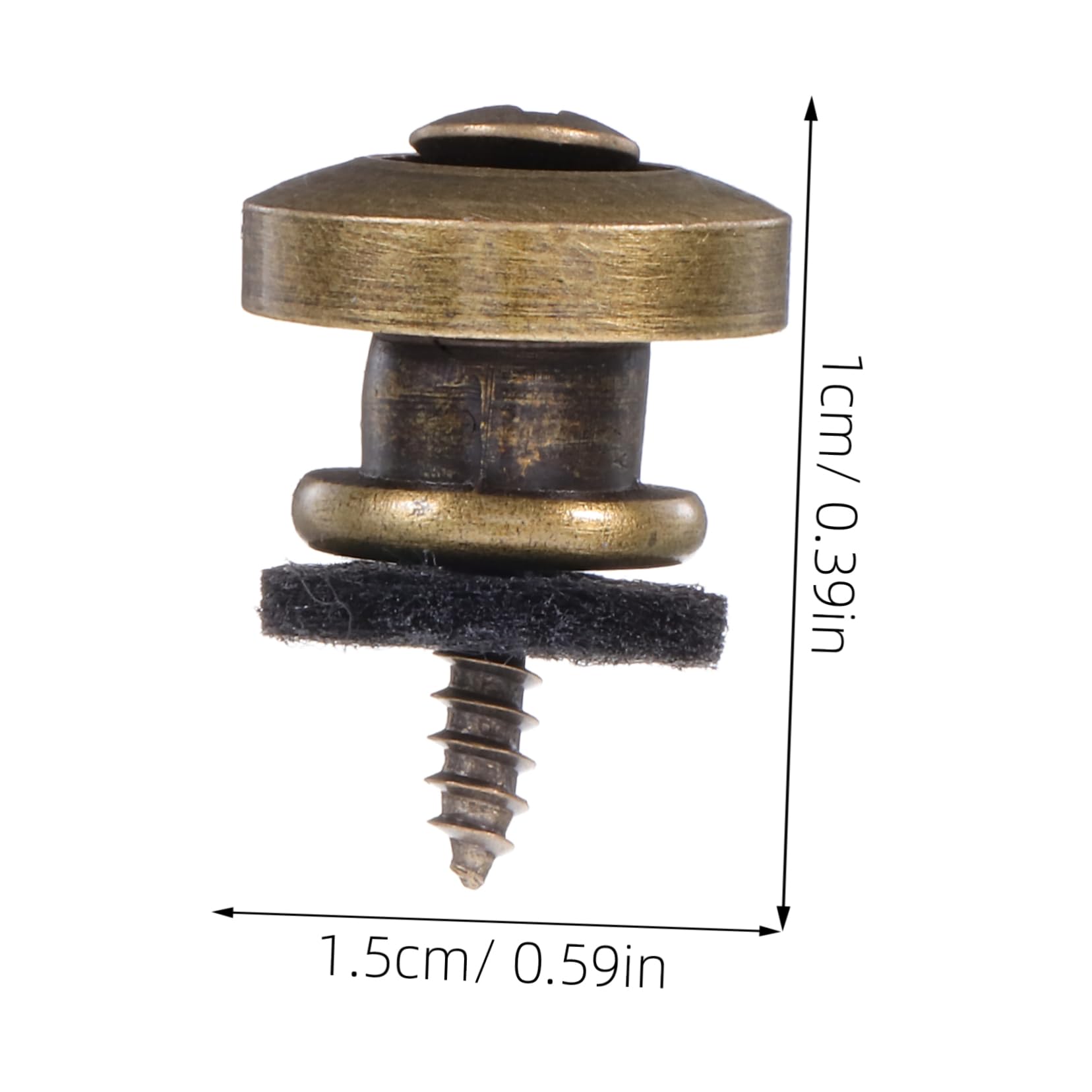 OFFSCH 2Pc Metal Strap Lock for Electric Acoustic Folk Guitar Includes Screws and Gasket Durable Bronze and Black Design Easy to Install Secure Your Guitar with Confidence
