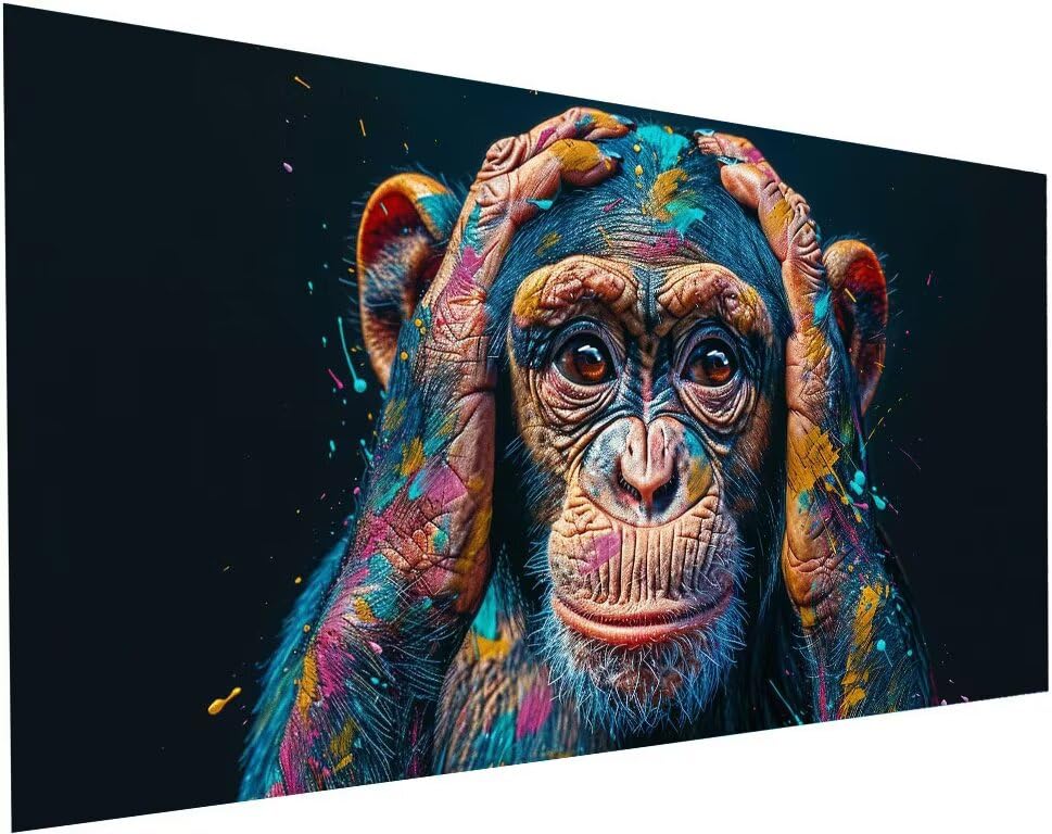 Broderie diamant kit complet chimpanzé S-578 | Arts diamond painting DIY