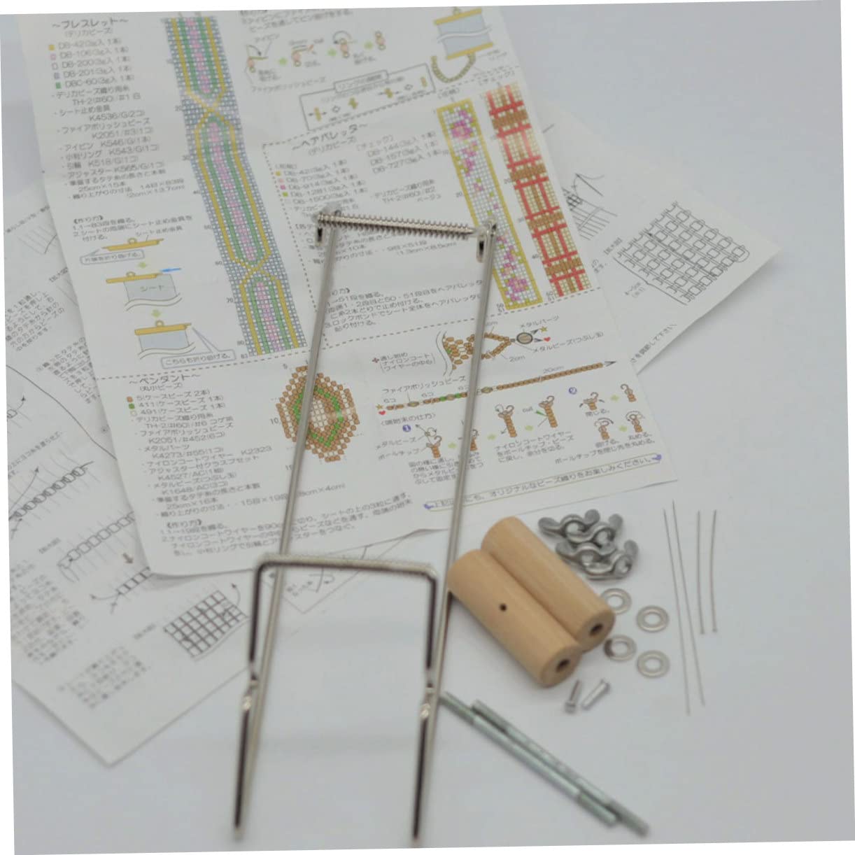 OSALADI Telar para Abalorios de Metal y de Tejer Pulseras para Principiantes Accesorios de Bricolaje para Creación de Joyería
