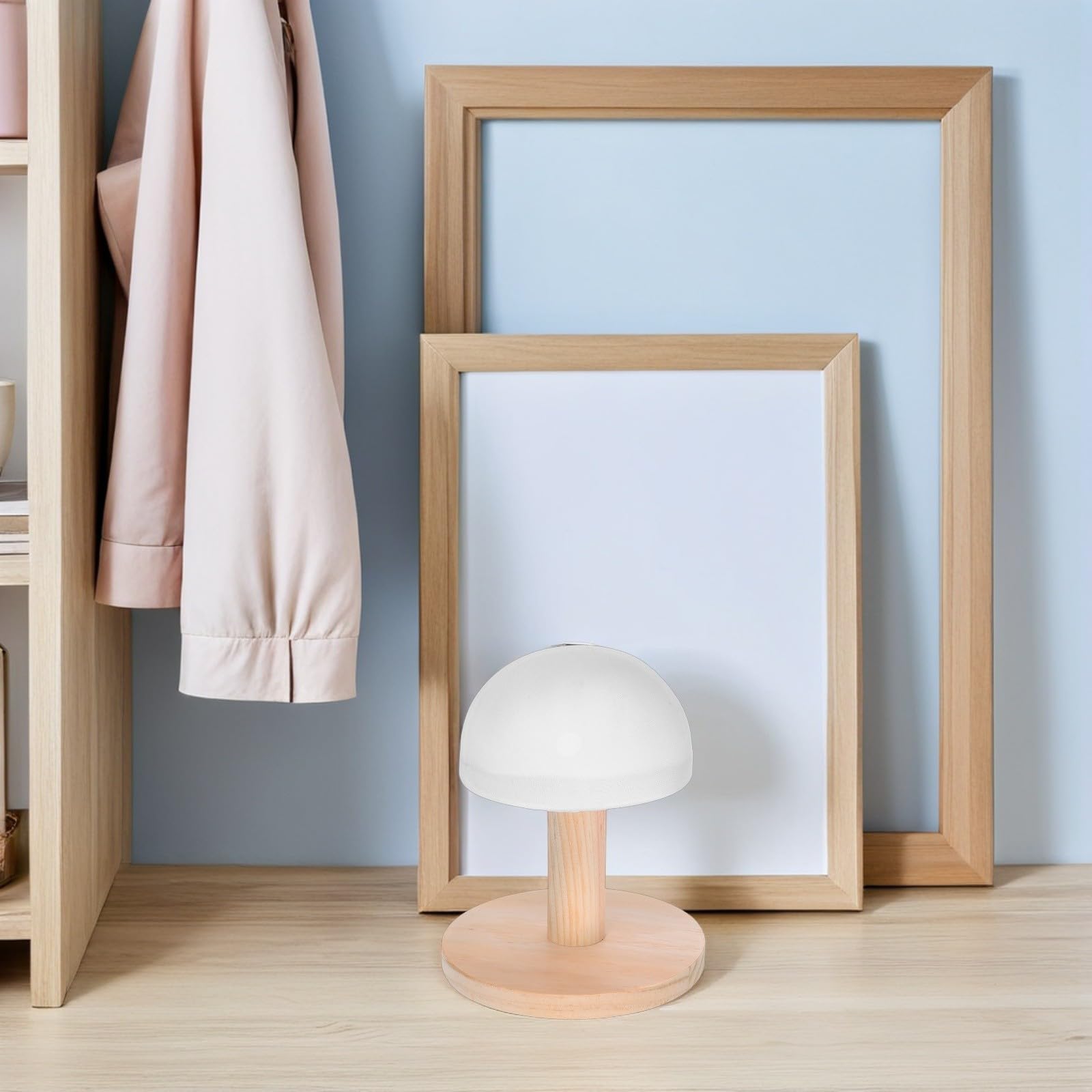 Lurrose Asse da Stiro Portatile in Legno Piccolo con Cuscino Imbottito per Polsini Maniche e Colletti Sgabello Ergonomico Compatto per Stiratura di Reggiseni e Accessori per Uso